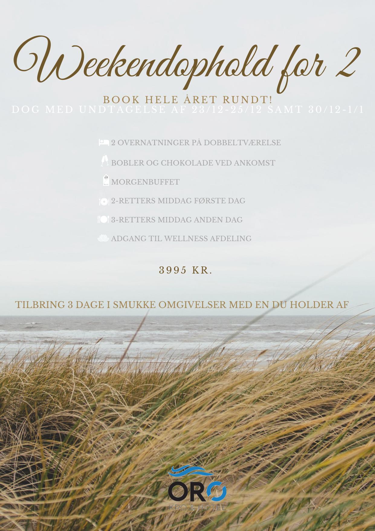 Flyer for Weekendophold for 2 på Orø Kro & Hotel